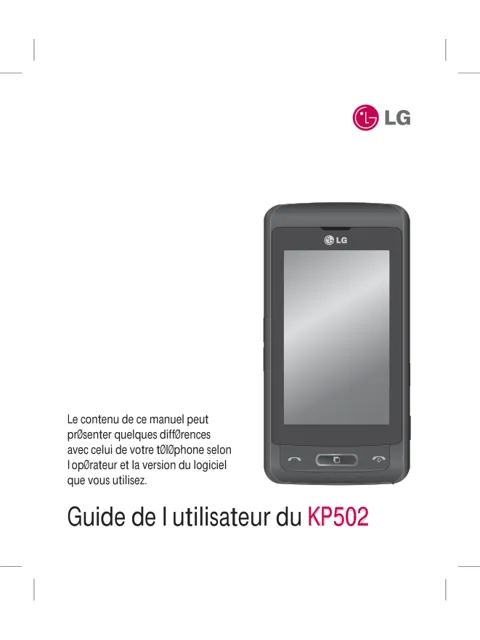 LG KP502.ACHNBK